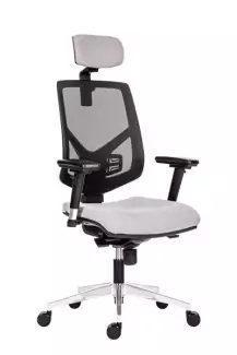 Moderní kancelářská židle se síťovaným opěrákem a podhlavníkem Sisi
