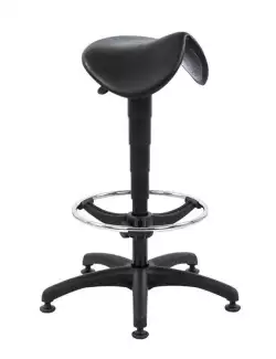 Kvalitní polyuretanový taburet ve tvaru sedla s plynovým pístem Stella