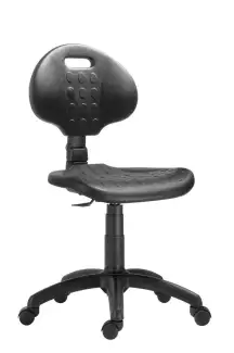 Polyuretanová dílenská židle s pevným úhlem opěráku Prokop