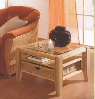 Stylový konferenční stolek čtvercový z masivu v délce 69 cm Borek 1