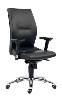 Odolná kancelářská židle se středním celočalouněným opěrákem Lea II