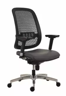 Kancelářská židle s elegantním perforovaným opěrákem Fusion ALU