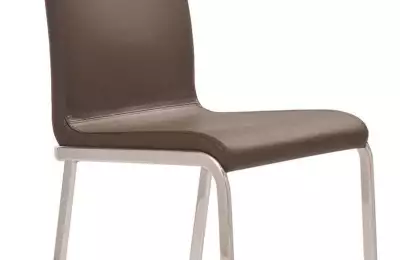 Celočalouněná konferenční židle s chromovaným rámem Alex