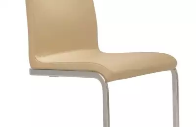 Celočalouněná konferenční židle s ližinovým chromovaným rámem Alex II