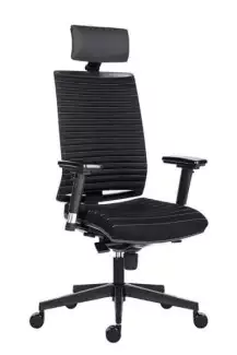 Kancelářská židle pro dlouhodobé sezení s podhlavníkem