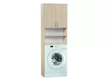 Levná vysoká koupelnová skříňka nad pračku či WC L20