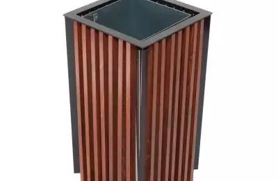 Dřevěný odpadkový koš o objemu 65 litrů Štěpán