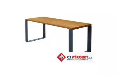 Moderní kovový stůl ze smrkového dřeva Bára