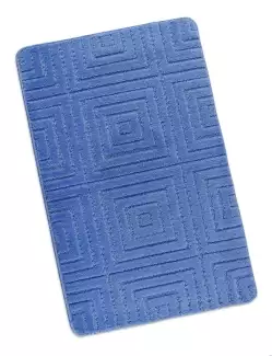 Koupelnová předložka 60x100 cm Sv. modré čtverce
