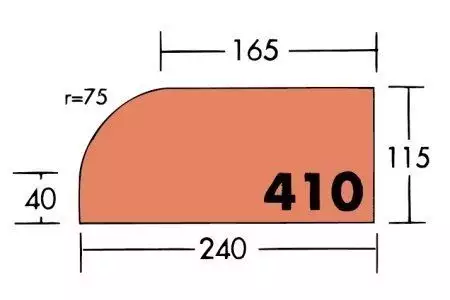 Lícová cihla o hmotnosti 4,2 kg NFDPL 16/410