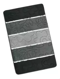 Koupelnová předložka 60x100 cm Šedé květy