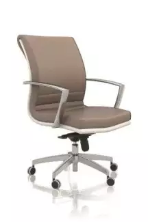 Kancelářské křeslo s nízkým opěrákem a chromovanými područkami EWE