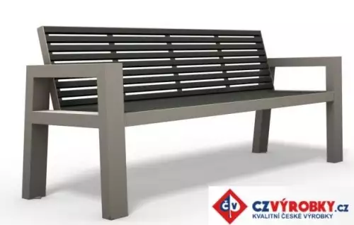 Bezúdržbová masivní ocelová lavička vhodná do parku Beáta