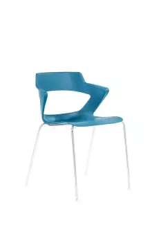 Moderní jednací židle s područkami a plastovým korpusem Aoki