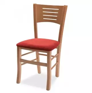 Masivní buková židle s čalouněným sedákem Artur
