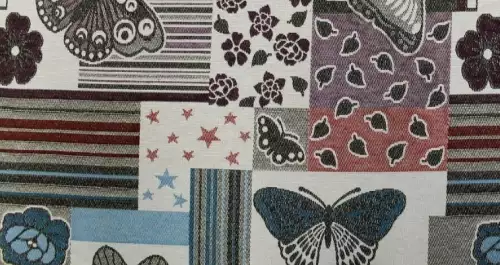 Moderní potahová látka s rostlinnými vzory různých barev Ati