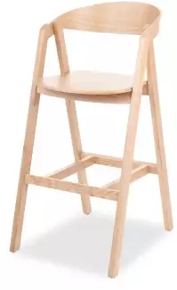 Masivní celodřevěná dubová barová židle Gregor