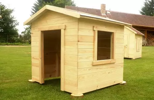 Dřevěný dětský hrací domek 150 x 150 x 126 cm