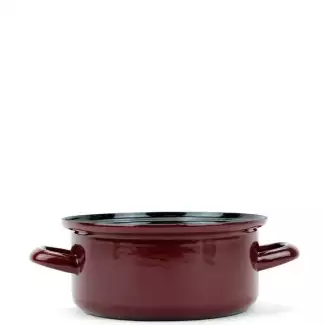 Smaltovaný rendlík Classic bordo objem od 0,75l  do 8l