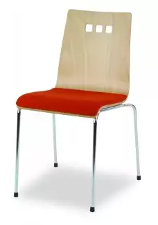 Chromová židle s čalouněným podsedákem Margit 