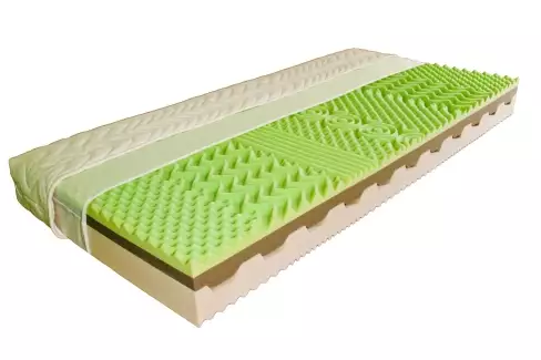 Kvalitní sedmizónová matrace s viscoelastickou - línou pěnou s rostlinným olejem CELA