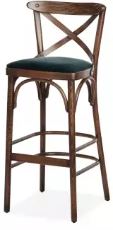 Masivní barová židle s čalouněným sedákem Cilka