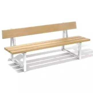 Seniorská lavička s vyšší sedací plochou z kvalitní oceli Clara