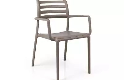 Odolná a plastová stohovatelná židle s područkami Cyril