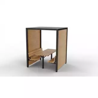 Moderní cyklopřístřešek s výplní stěn z masivního smrkového dřeva Vilém I