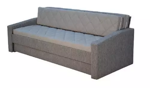 Čalouněná rozkládací postel - pohovka s lamelovými rošty Daniela