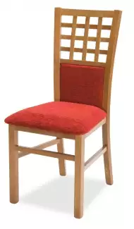 Masivní židle s čalouněným sedákem a opěradlem David 3