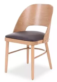 Masivní židle s čalouněným sedákem Debora