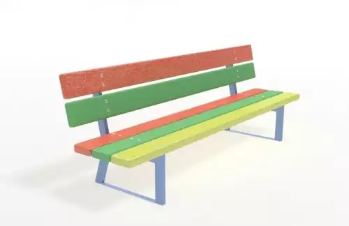Dětská venkovní lavička s opěradlem v různých barvách Emilka