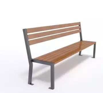 Elegantní kovová lavička pro pohodlné sezení s opěrákem Dolly