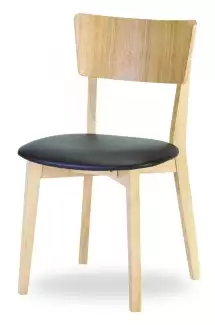 Masivní dubová židle s čalouněným podsedákem Timmy