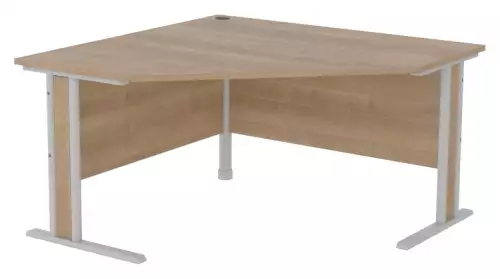 Rohový kancelářský stůl s kovovou podnoží Matěj