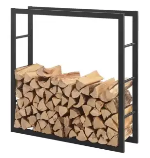 Moderní nadčasový kovový stojan na dřevo s výškou 1000 mm Ema