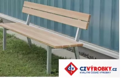Odolná venkovní lavička kombinace dřevo + kov Ester