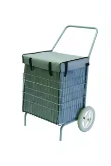 Vyšší ruční seniorský vozík opěrný na nákupy i tiskoviny