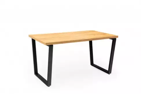 Bytelný jídelní stůl pevný 140 x 80 cm s kovovou podnoží Felix A506