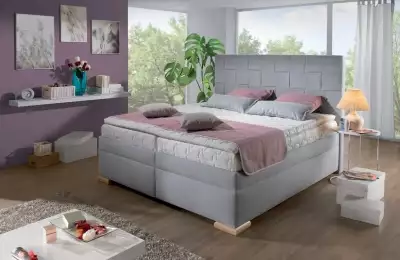 Luxusní manželská postel s úložným prostorem typu boxspring Gabriela