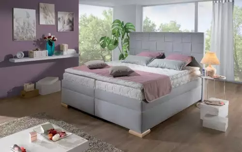 Luxusní manželská postel s úložným prostorem typu boxspring Gabriela