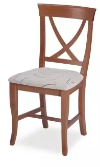 Masivní buková židle s čalouněným sedákem Gustav