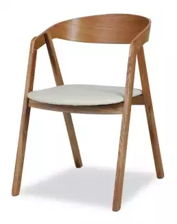 Masivní dubová židle s čalouněným sedákem Gregor