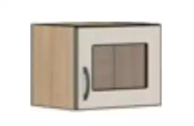 Horní skříňka do kuchyně s prosklenými dvířky výšky 35 cm - různé šířky, 18mm lamino - H353012