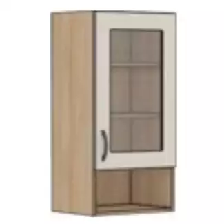 Horní skříňka do kuchyně s prosklenými dvířky a odkládacím prostorem