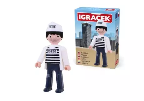 Plastová figurka vyráběna od roku 1976 Igráček Darebák