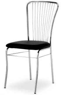 Chromová židle s čalouněným podsedákem Irma