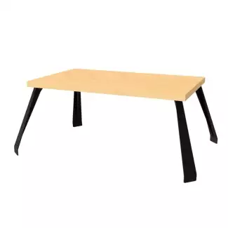 Bytelný designový konferenční stolek s kovovou podnoží