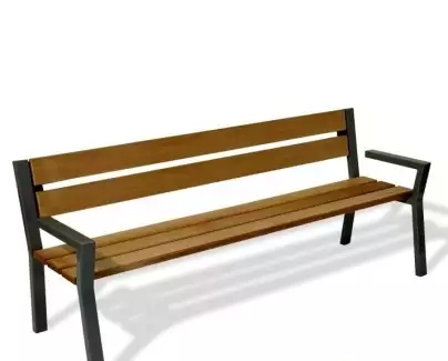 Pohodlná parková kovová lavička s pohodlným sedákem Karma